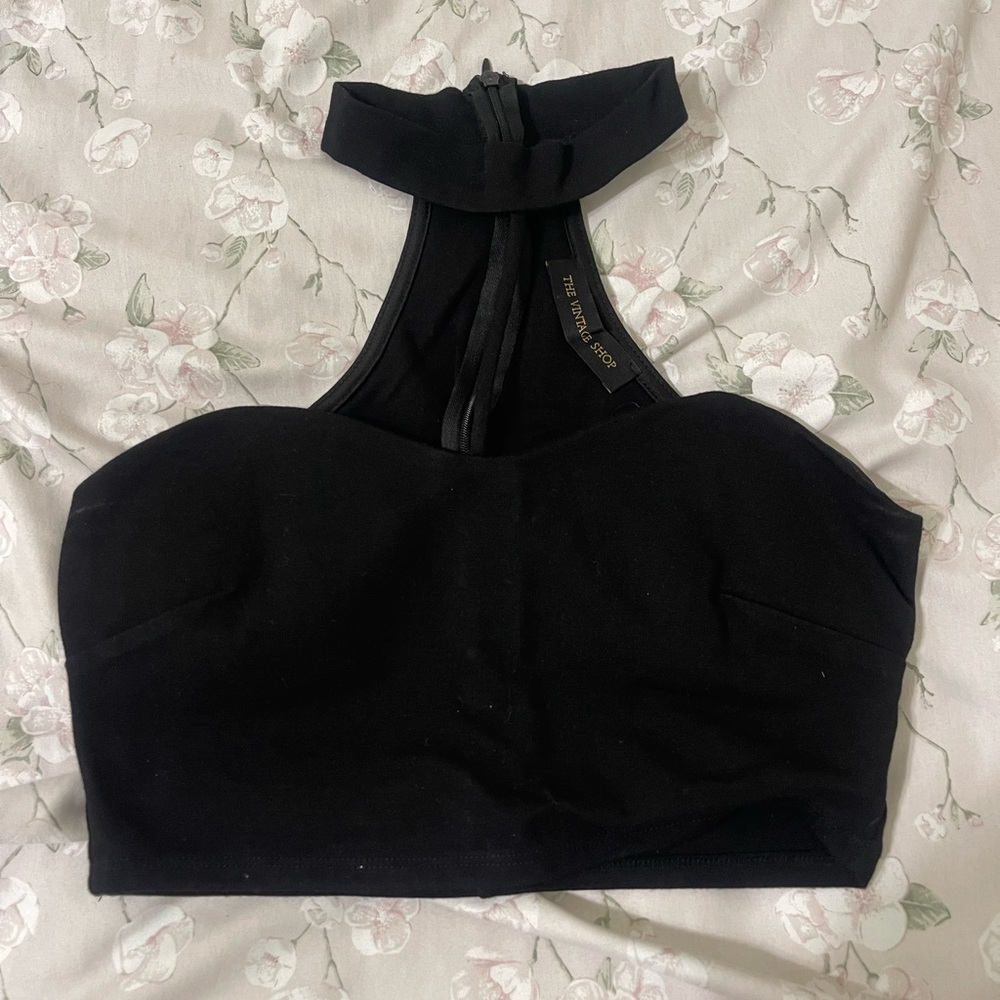 Black Halter Top